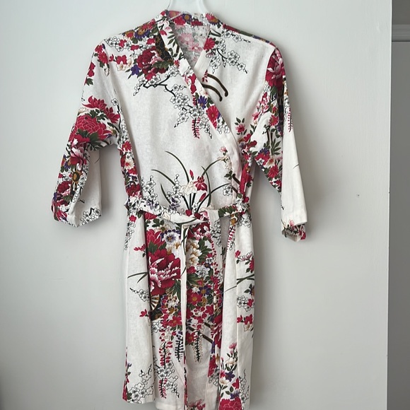 Other - Floral Cotton Kimono Robe Size 4